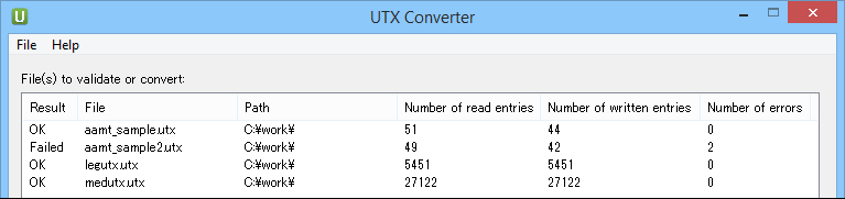 Conversion result